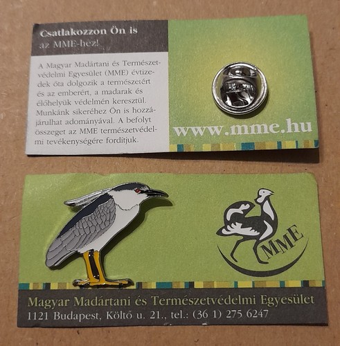 Mme night heron - charity, pin
