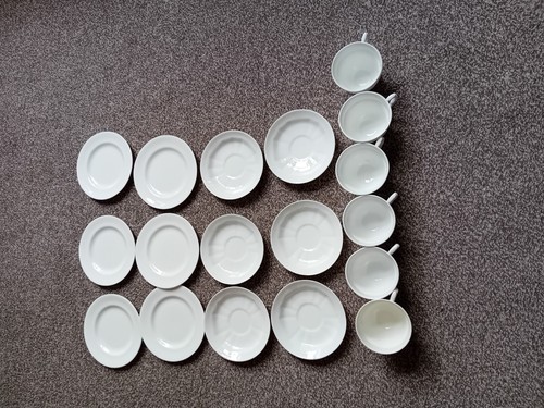 Vintage white bone china - white,