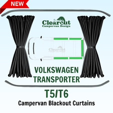 VW T5/T6 Blackout Campervan Curtain Sets, Premium Double Layered Black out