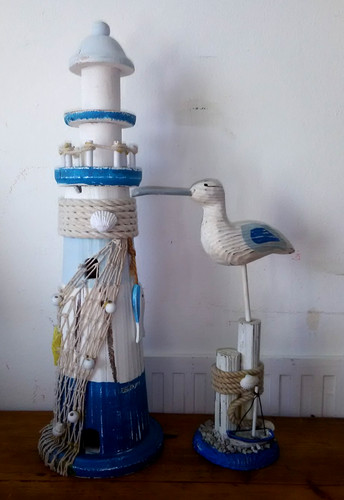Large wood lighthouse sea - wood,