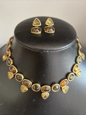 Vintage Virgin Jewellery Necklace & Earrings Set, Used