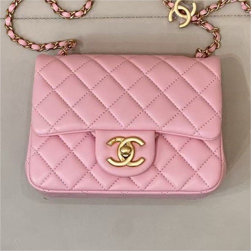 Chanel classic flap small - small, pink