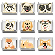 Pet Puppy Italian Modular Charms Fits All CLASSIC Italian 9mm 18 Links Bracelets