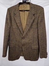Rare 1970s Vintage Brown Multi Fleck Mens Blazer With Alpacca Wool Cut 50 Drop 6