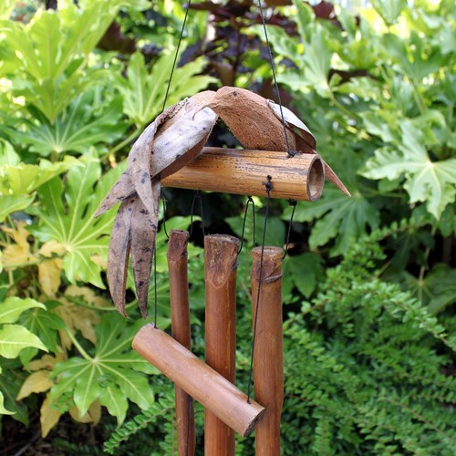 Twin birds hand carved - hand, coconut