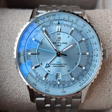 2024 Breitling Navitimer GMT A32310171C1A1, Ice blue dial 41mm - Pristine! FS