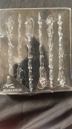 Handmade clear glass icicle - clear,