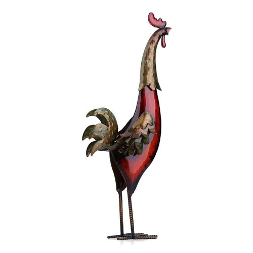 Large metal rooster garden - metal,