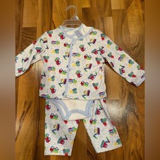 Tad little vintage 90's baby boy 3 piece dump truck outfit set NWOT