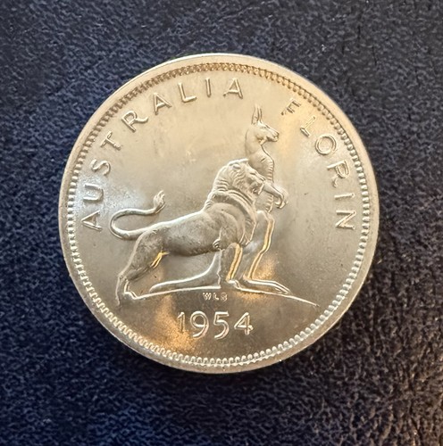 1954 australia silver florin - australia,