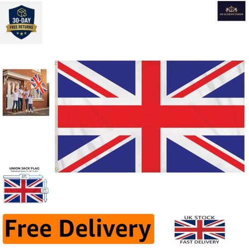 Large 5ft 3ft union jack - 3ft,