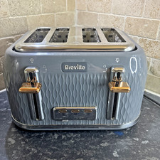 Breville VTT912 Curve 4 Slice Wide Slot High Lift Toaster - Grey / Copper