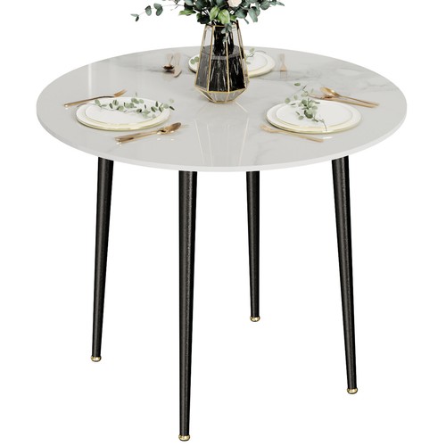 Dining table 80cm round marble - table,