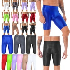 UK Men's Shiny Stretchy Shorts