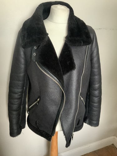 Zara black faux sheepskin - black,