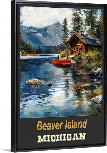Beaver island log cabin - log,