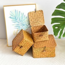 With lid storage box weaving - storage,