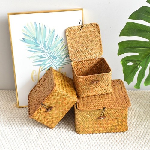 With lid storage box weaving - storage,