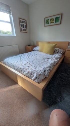 Ikea malm double bed frame - double,