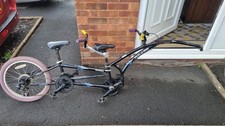 kids tag along trailer bike Trail-a-bike Double Tandem Rare