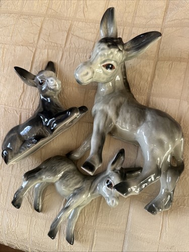 Vintage donkey family - vintage,