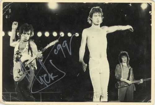 Mick jagger signed 1981 - mick,