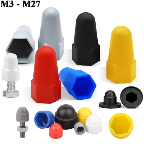 Colors plastic dome nuts - colors, cap