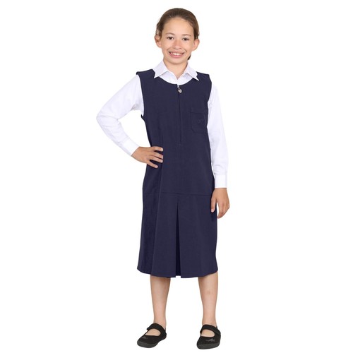 Girls heart pocket pinafore - heart,