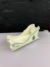 Spode Christmas Tree Sleigh Wine Bottle Holder 10 x 4.5" High 4.5" Wide RARE