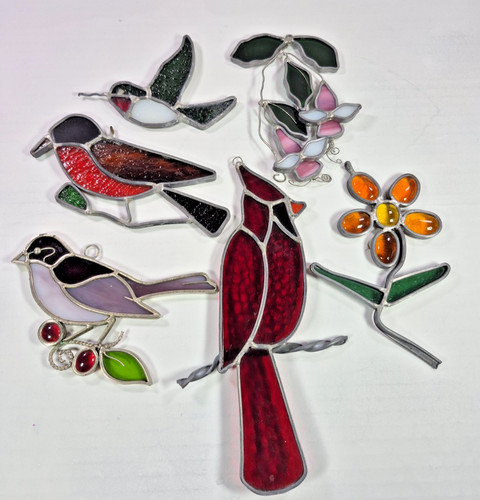 Stained glass lot - glass, (6)