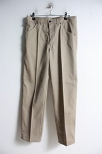 Vintage St Michael 80's Pleated Trousers - Beige - Size W32 L29 (E54) NOS