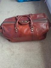 Men's Leather Doctor's Bag Vintage Style Dark Nut Brown. Italian Made. Ex BAR.