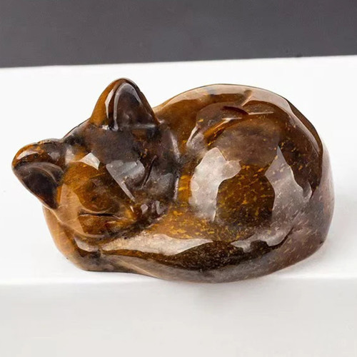 Crystal sleeping cat - crystal,