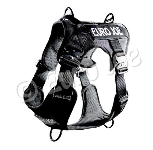 Dog harness black euro joe - dog,