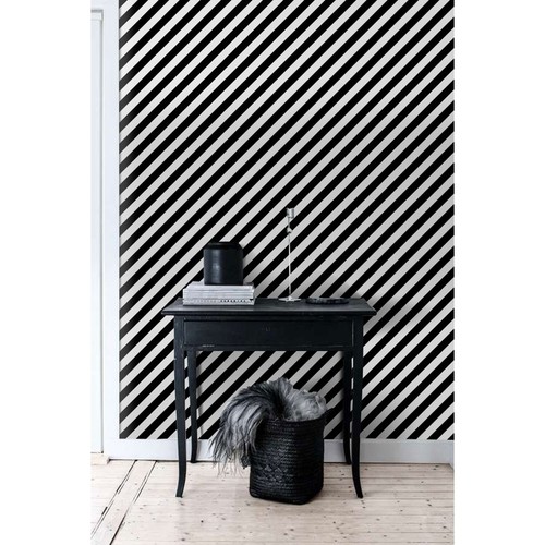 Diagonal stripe renters - diagonal, black