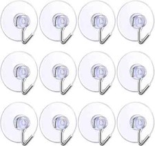 12Pcs  Clear Plastic Suction