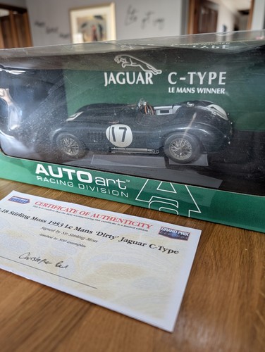 Stirling moss signed jaguar - stirling,