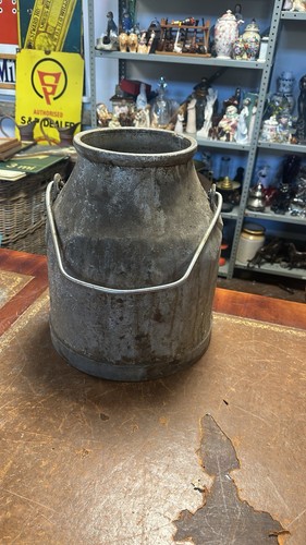 Antique aluminium milk churn - antique,