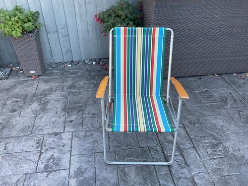 Retro camping deck chair - retro,