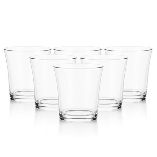 Clear glass tumblers set - clear,