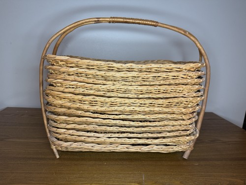Vintage rattan wicker wood - rattan,