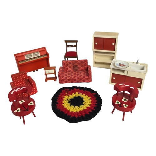 Lot vintage doll - 11, house