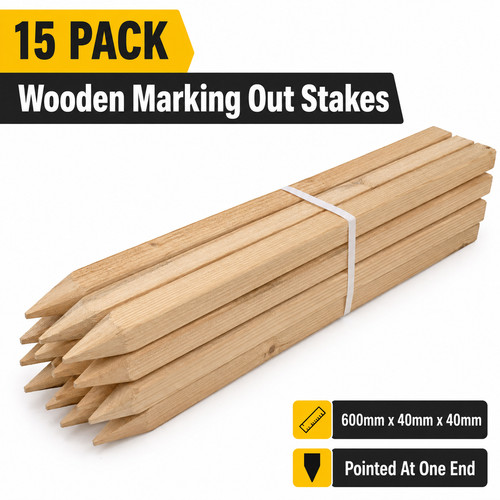 Wooden marking out stakes - marking,