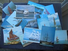 20 Postcards of Sailing Vessels, Maria Asumpta, Bluebottle Flying Fifteens Cabby