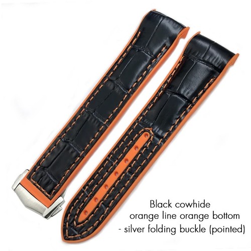 Crocodile leather rubber strap - crocodile,