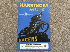 * HARRINGAY v GREAT BRITAIN 11/7/53 speedway programme