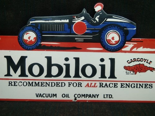 Porcelain mobil oil - mobil, enamel
