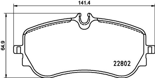 Don rear brake pad set - rear, vw