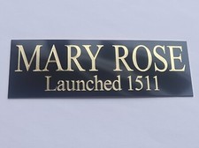 Engraved BRASS Name and Launch