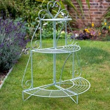 Green metal heart shelves - green,